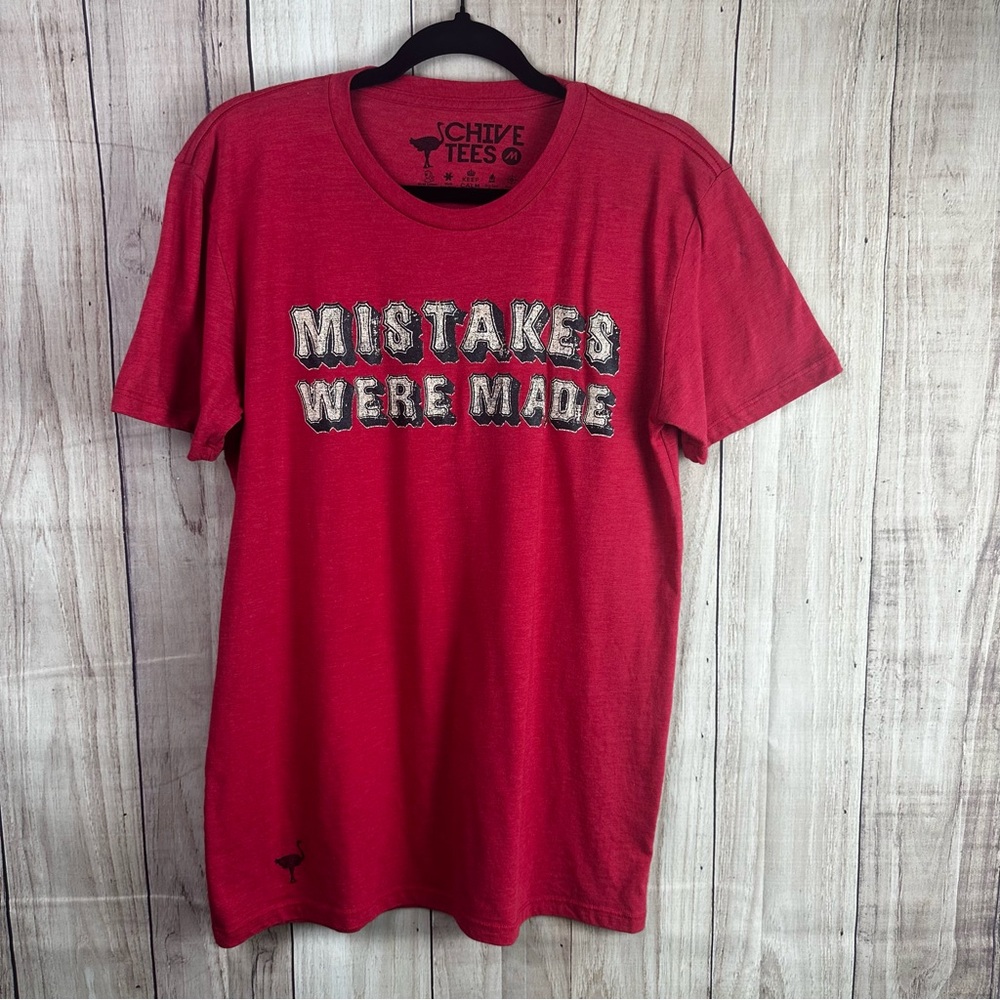 Mistakes Were Made Red Graphic Men's Shirt